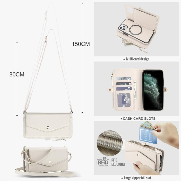 Multifunctional Wallet Detachable Leather Phone Case with Lanyard