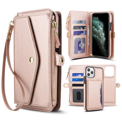 Multifunctional Wallet Detachable Leather Phone Case with Lanyard
