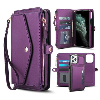 Multifunctional Wallet Detachable Leather Phone Case with Lanyard