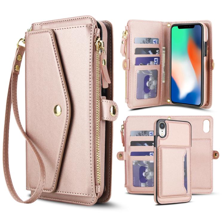 Multifunctional Wallet Detachable Leather Phone Case with Lanyard