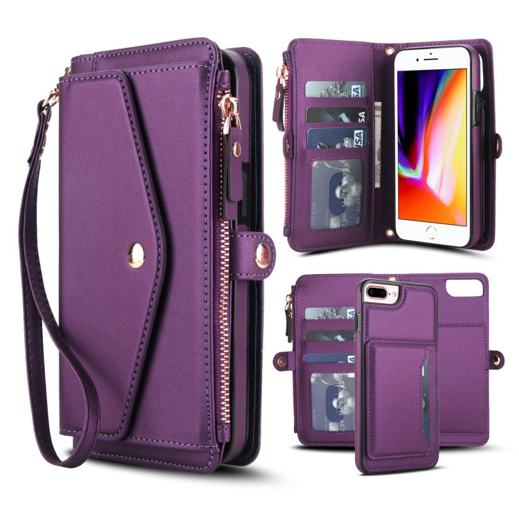 Multifunctional Wallet Detachable Leather Phone Case with Lanyard