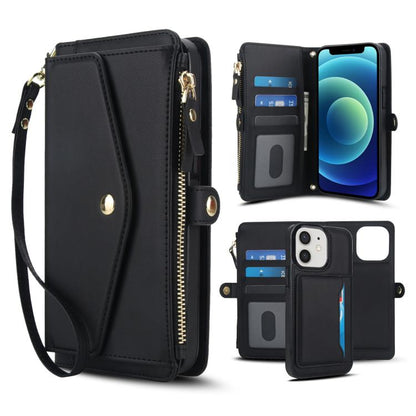 Multifunctional Wallet Detachable Leather Phone Case with Lanyard
