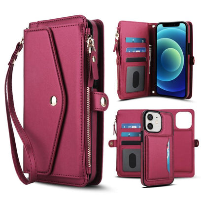 Multifunctional Wallet Detachable Leather Phone Case with Lanyard