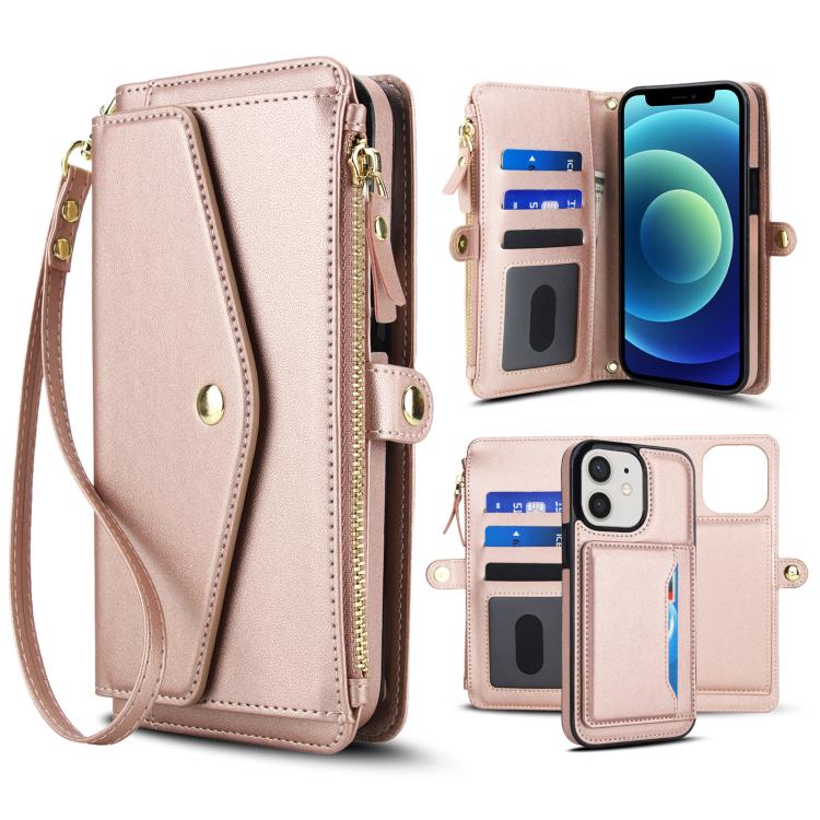 Multifunctional Wallet Detachable Leather Phone Case with Lanyard