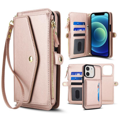 Multifunctional Wallet Detachable Leather Phone Case with Lanyard