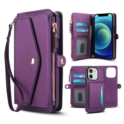 Multifunctional Wallet Detachable Leather Phone Case with Lanyard