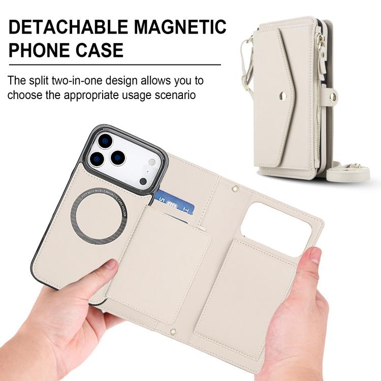 Multifunctional Wallet Detachable Leather Phone Case with Lanyard