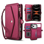 Multifunctional Wallet Detachable Leather Phone Case with Lanyard, For iPhone 17e / 16e, For iPhone 17 Pro Max, For iPhone 17 Pro, For iPhone 17