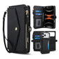 Multifunctional Wallet Detachable Leather Phone Case with Lanyard