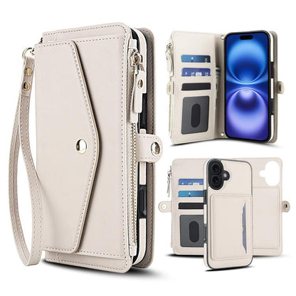 Multifunctional Wallet Detachable Leather Phone Case with Lanyard