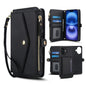 Multifunctional Wallet Detachable Leather Phone Case with Lanyard