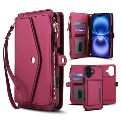 Multifunctional Wallet Detachable Leather Phone Case with Lanyard