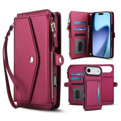 Multifunctional Wallet Detachable Leather Phone Case with Lanyard