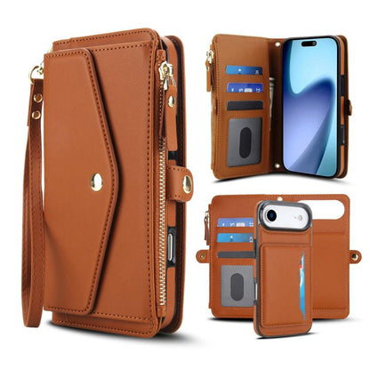 Multifunctional Wallet Detachable Leather Phone Case with Lanyard