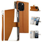 Stitching Multi-card Zipper Wallet Leather Phone Case with Short Strap, For iPhone Air, For iPhone 16 Pro Max, For iPhone 16 Pro, For iPhone 16 Plus