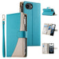 Stitching Multi-card Zipper Wallet Leather Phone Case with Short Strap, For iPhone 18 Pro / 17 Pro, For iPhone 18 Pro Max / 17 Pro Max, For iPhone 17e / 16e, For iPhone 17