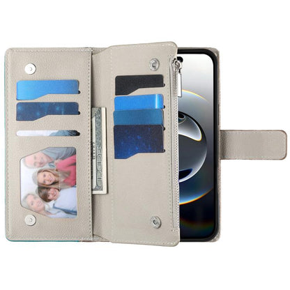 Stitching Multi-card Zipper Wallet Leather Phone Case with Short Strap, For iPhone 17 Pro Max, For iPhone 17 Pro, For iPhone 17, For iPhone Air