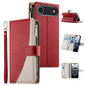 Stitching Multi-card Zipper Wallet Leather Phone Case with Short Strap, For iPhone Air, For iPhone 16 Pro Max, For iPhone 16 Pro, For iPhone 16 Plus