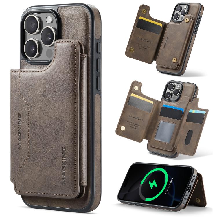 MAGKING K3 Series MagSafe RFID Card Bag Detachable Phone Case, For iPhone 16e, For iPhone 16 Pro Max, For iPhone 16 Pro, For iPhone 16 Plus