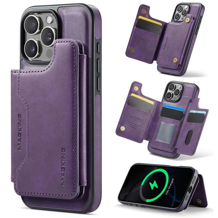MAGKING K3 Series MagSafe RFID Card Bag Detachable Phone Case, For iPhone 16e, For iPhone 16 Pro Max, For iPhone 16 Pro, For iPhone 16 Plus