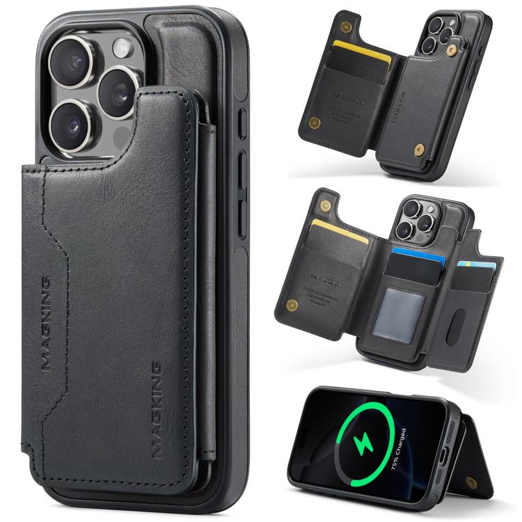 MAGKING K3 Series MagSafe RFID Card Bag Detachable Phone Case, For iPhone 16e, For iPhone 16 Pro Max, For iPhone 16 Pro, For iPhone 16 Plus