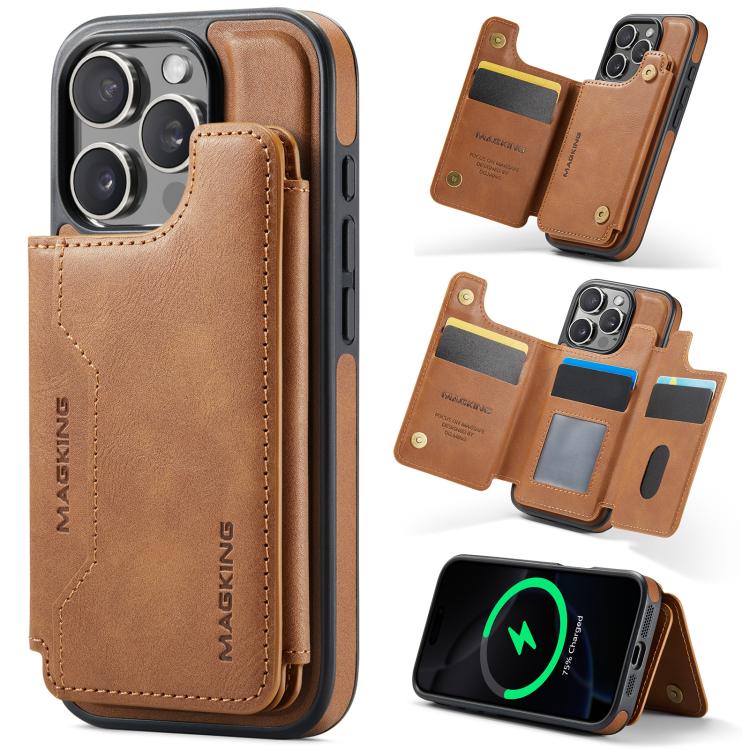 MAGKING K3 Series MagSafe RFID Card Bag Detachable Phone Case, For iPhone 16e, For iPhone 16 Pro Max, For iPhone 16 Pro, For iPhone 16 Plus