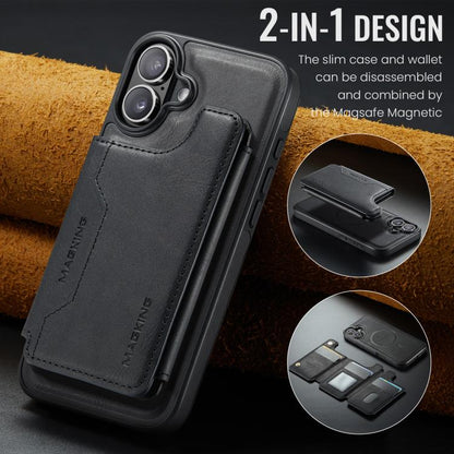 MAGKING K3 Series MagSafe RFID Card Bag Detachable Phone Case, For iPhone 16 Plus, For iPhone 16