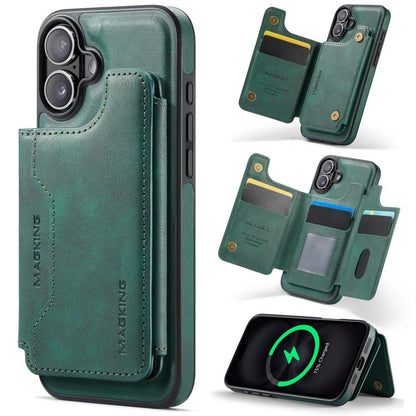 MAGKING K3 Series MagSafe RFID Card Bag Detachable Phone Case, For iPhone 16 Plus, For iPhone 16