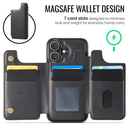 MAGKING K3 Series MagSafe RFID Card Bag Detachable Phone Case, For iPhone 16