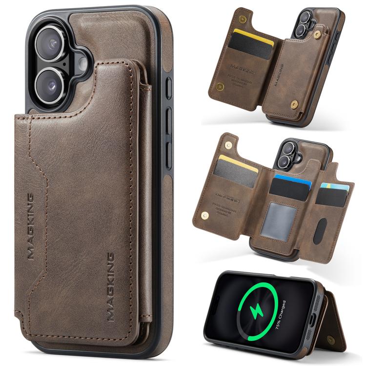 MAGKING K3 Series MagSafe RFID Card Bag Detachable Phone Case, For iPhone 16