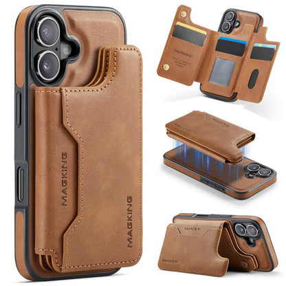 MAGKING K3 Series MagSafe RFID Card Bag Detachable Phone Case, For iPhone 17e / 16e, For iPhone 17, For iPhone 16 Pro Max, For iPhone 16 Pro