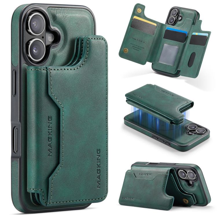 MAGKING K3 Series MagSafe RFID Card Bag Detachable Phone Case, For iPhone 17e / 16e, For iPhone 17, For iPhone 16 Pro Max, For iPhone 16 Pro