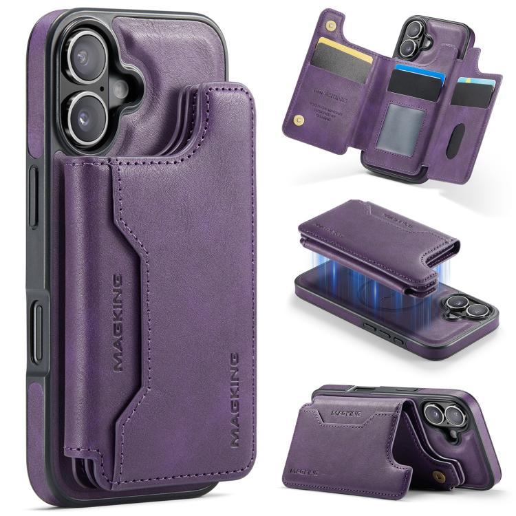 MAGKING K3 Series MagSafe RFID Card Bag Detachable Phone Case, For iPhone 17e / 16e, For iPhone 17, For iPhone 16 Pro Max, For iPhone 16 Pro