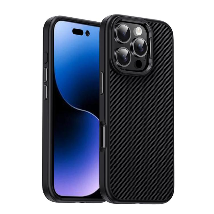 iPAKY Star Lord Series Carbon Fiber Textured Oil Spray PC+TPU Phone Case, For iPhone 17e / 16e, For iPhone 16 Pro Max, For iPhone 16 Pro, For iPhone 16 Plus, For iPhone 16