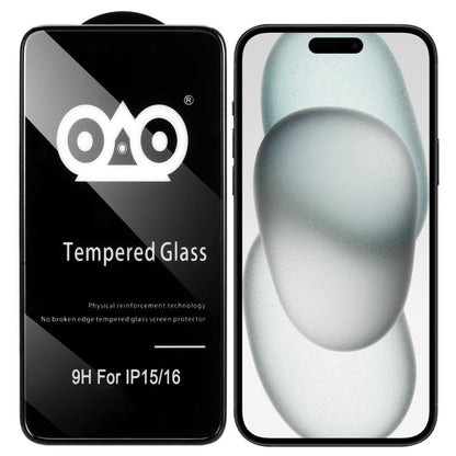 Shockproof Anti-breaking Edge Airbag Tempered Glass Film, For iPhone 16e, For iPhone 16 Pro Max, For iPhone 16 Pro, For iPhone 16 Plus / 15 Plus, For iPhone 16 / 15, For iPhone 15 Pro Max, For iPhone 15 Pro
