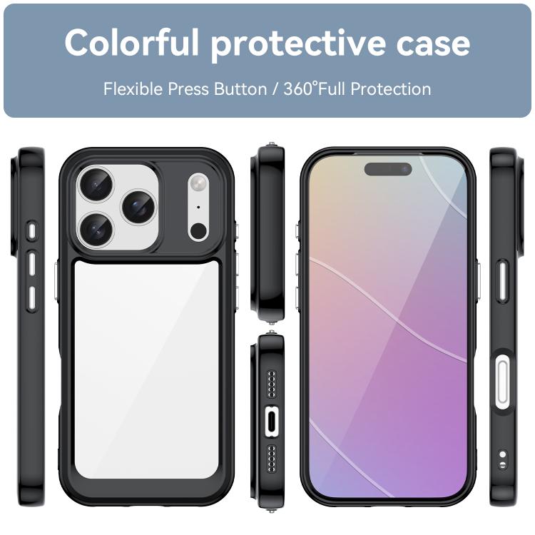 Colorful Series Acrylic + TPU Phone Case, For iPhone 17 Pro, For iPhone 17, For iPhone 17 Air