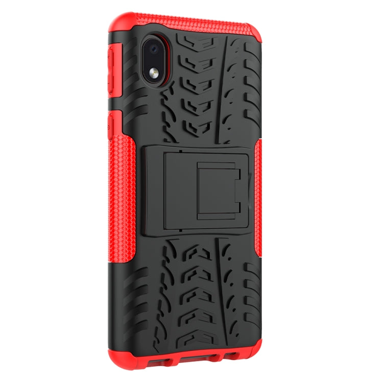 Tire Texture Shockproof TPU + PC Protective Case with Holder