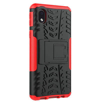 Tire Texture Shockproof TPU + PC Protective Case with Holder