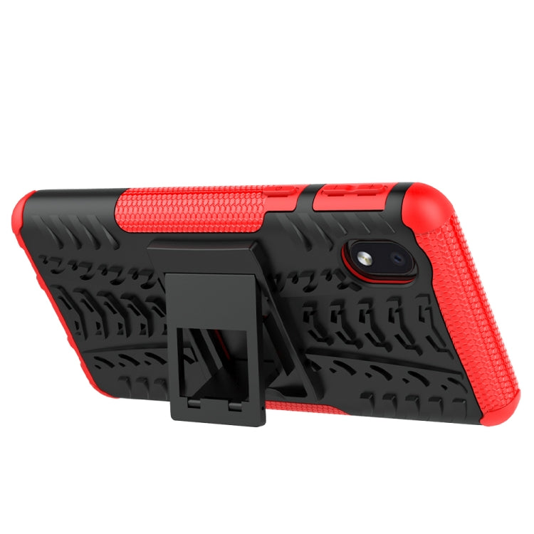Tire Texture Shockproof TPU + PC Protective Case with Holder