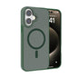 Kalebol Metal Lens Frame MagSafe Frosted PC Phone Case, For iPhone 16 Plus, For iPhone 16