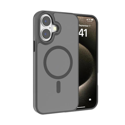 Kalebol Metal Lens Frame MagSafe Frosted PC Phone Case, For iPhone 16 Plus, For iPhone 16