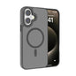 Kalebol Metal Lens Frame MagSafe Frosted PC Phone Case, For iPhone 16 Plus, For iPhone 16
