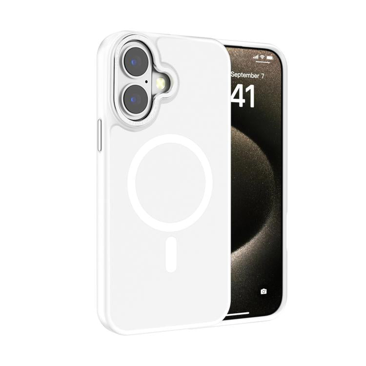 Kalebol Metal Lens Frame MagSafe Frosted PC Phone Case, For iPhone 16 Plus, For iPhone 16