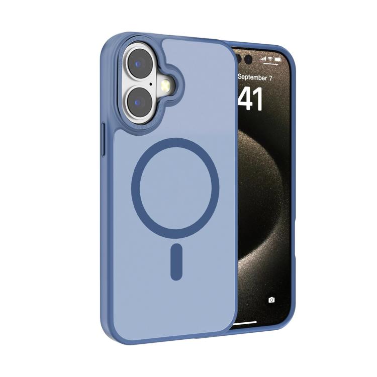 Kalebol Metal Lens Frame MagSafe Frosted PC Phone Case, For iPhone 16 Plus, For iPhone 16