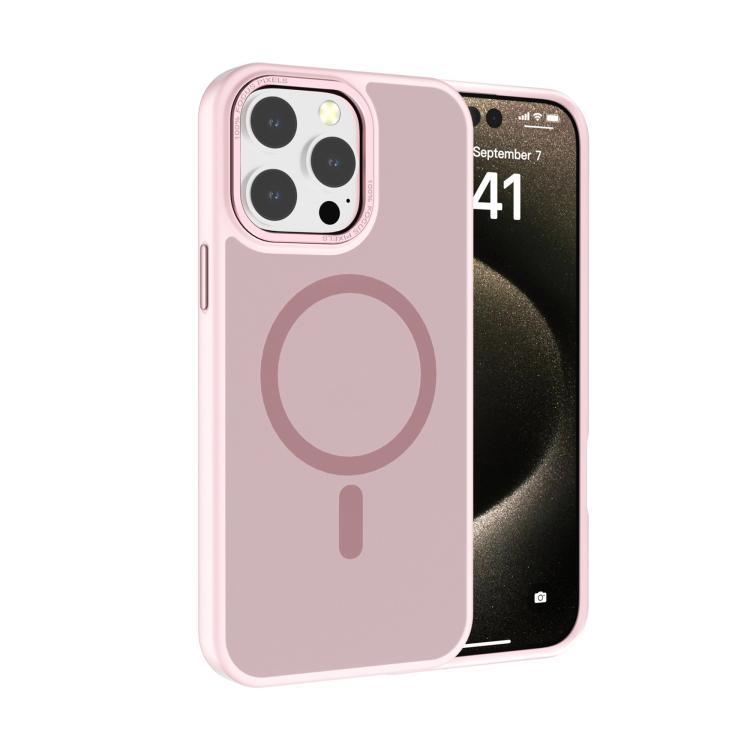 Kalebol Metal Lens Frame MagSafe Frosted PC Phone Case, For iPhone 15 Pro Max, For iPhone 15 Pro