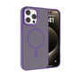 Kalebol Metal Lens Frame MagSafe Frosted PC Phone Case, For iPhone 15 Pro Max, For iPhone 15 Pro