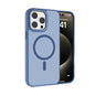 Kalebol Metal Lens Frame MagSafe Frosted PC Phone Case, For iPhone 15 Pro Max, For iPhone 15 Pro