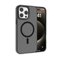 Kalebol Metal Lens Frame MagSafe Frosted PC Phone Case, For iPhone 15 Pro Max, For iPhone 15 Pro