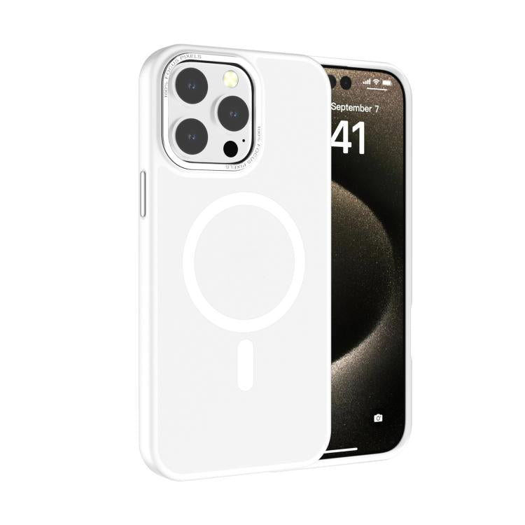 Kalebol Metal Lens Frame MagSafe Frosted PC Phone Case, For iPhone 15 Pro Max, For iPhone 15 Pro