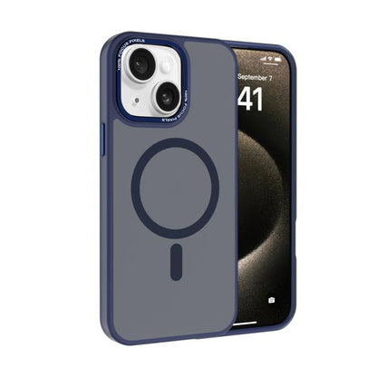 Kalebol Metal Lens Frame MagSafe Frosted PC Phone Case, For iPhone 14 Plus, For iPhone 14